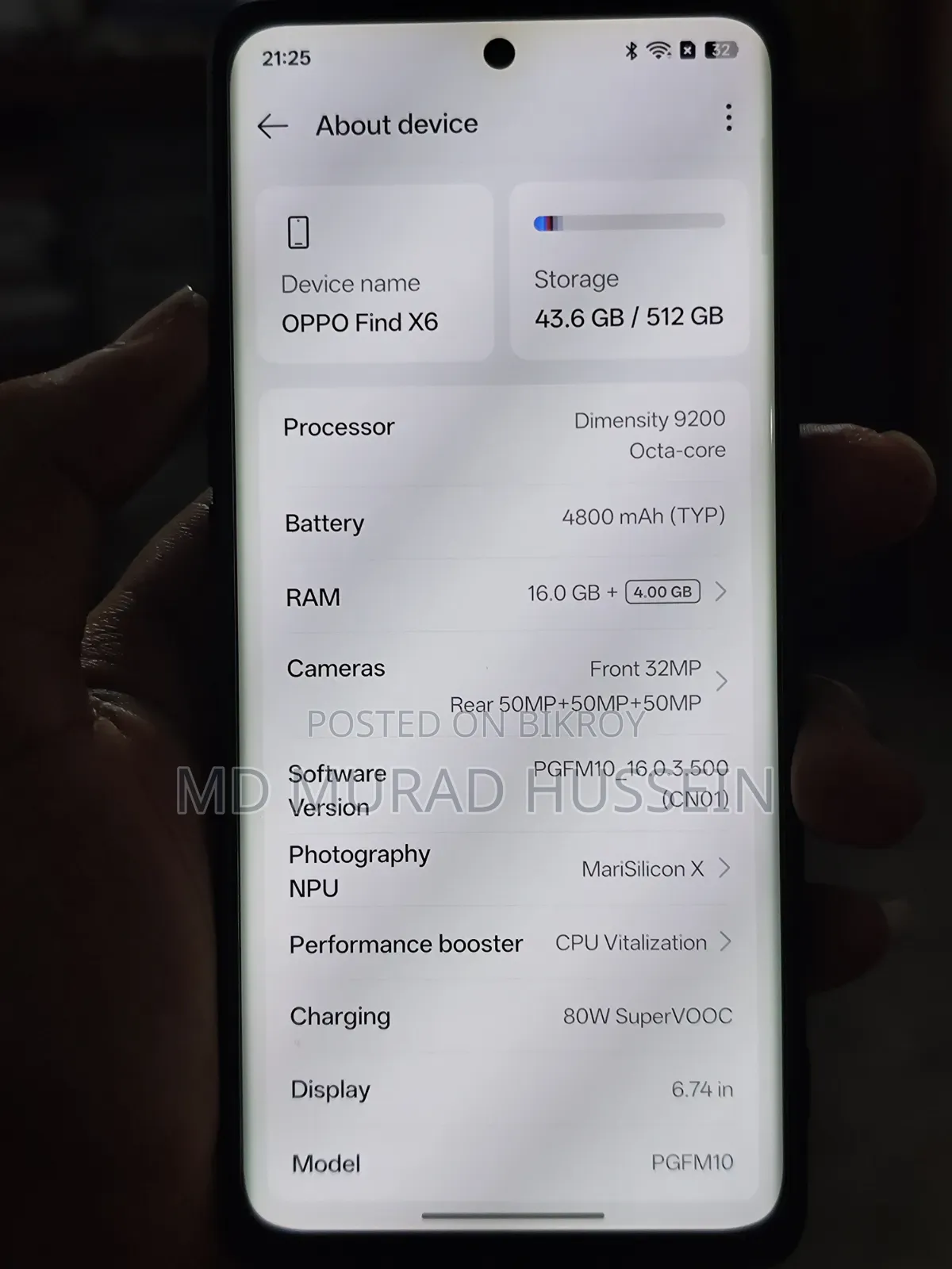 Oppo Find X6 512 GB Silver