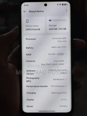 Oppo Find X6 512 GB Silver