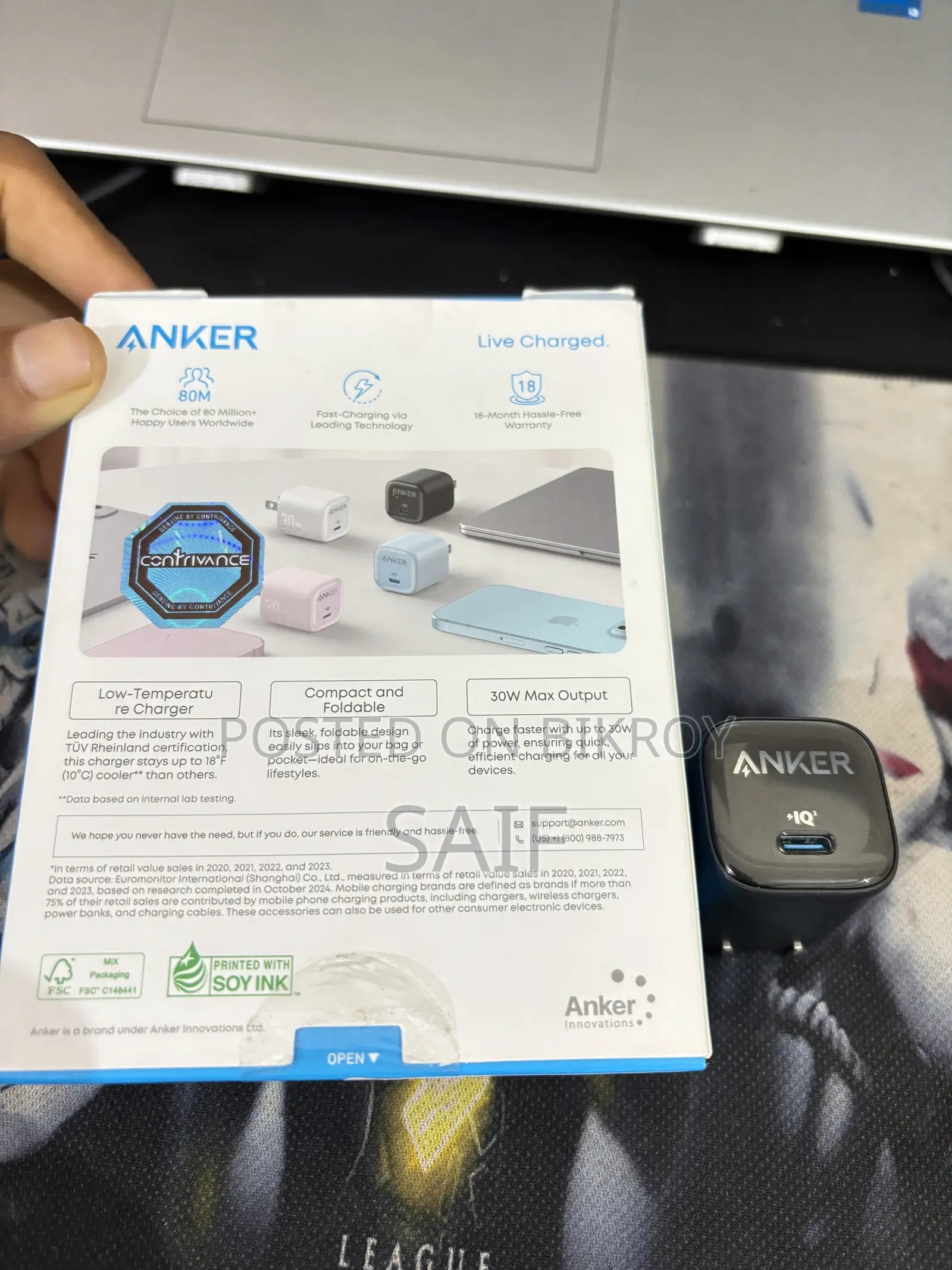 Anker Zolo Charger (30w, Pd 3.0) for iPhone and Android