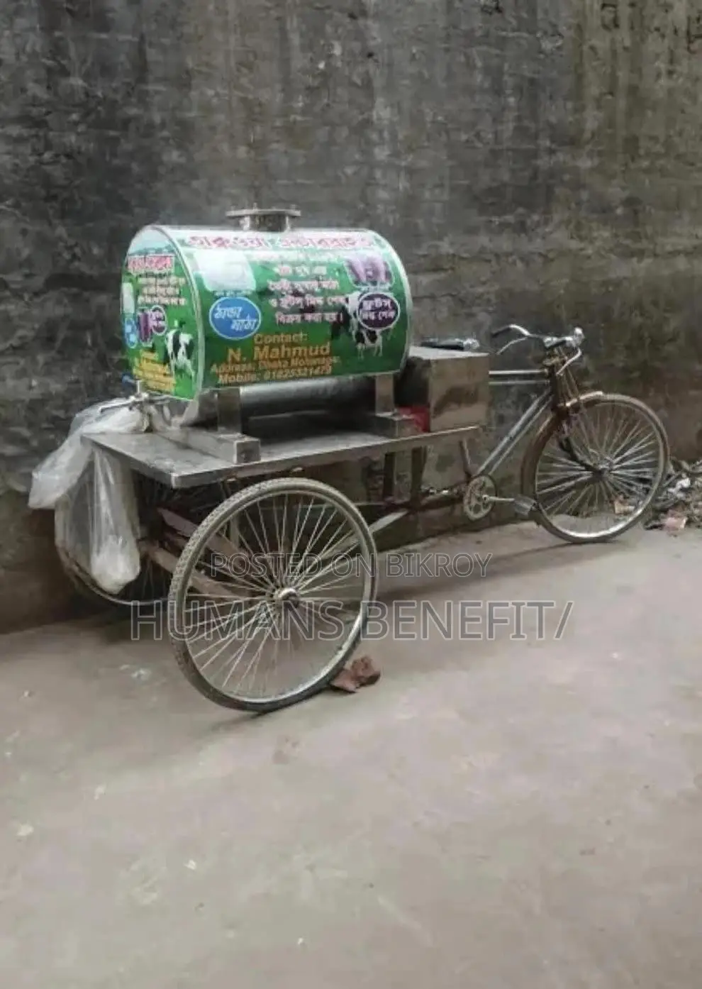 Milk cream selling cart