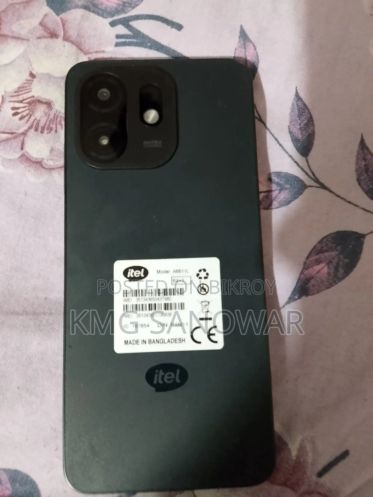 New Itel A100C 64 GB Black
