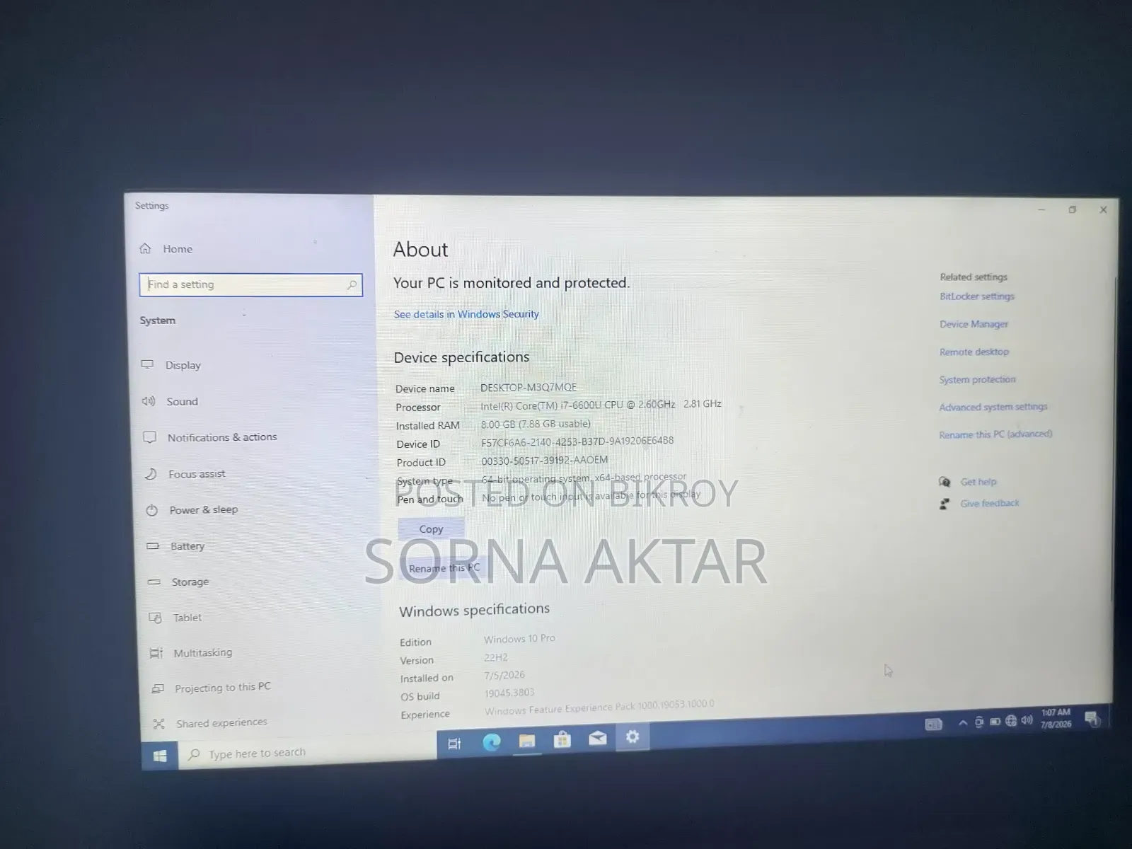 Laptop HP EliteBook 840 G3 8GB Intel Core i7 SSD 256GB