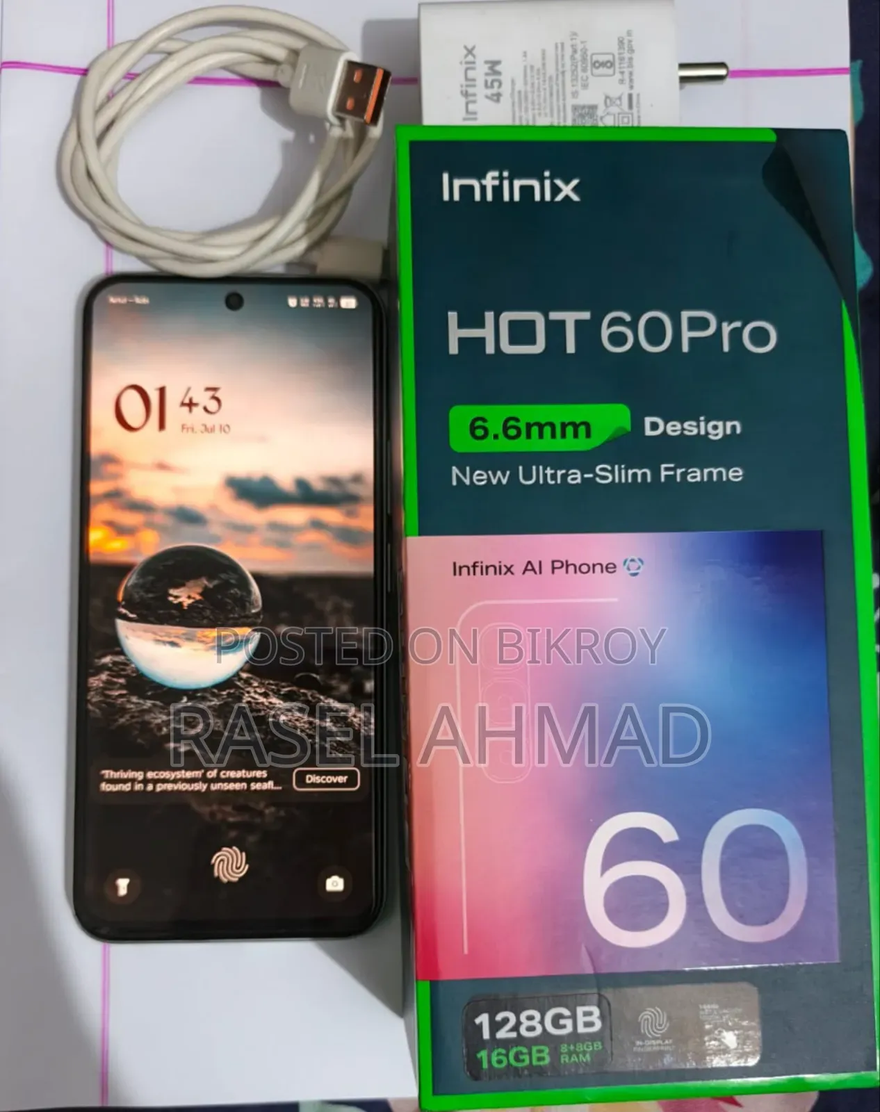 Infinix Hot 60 Pro 128 GB Silver