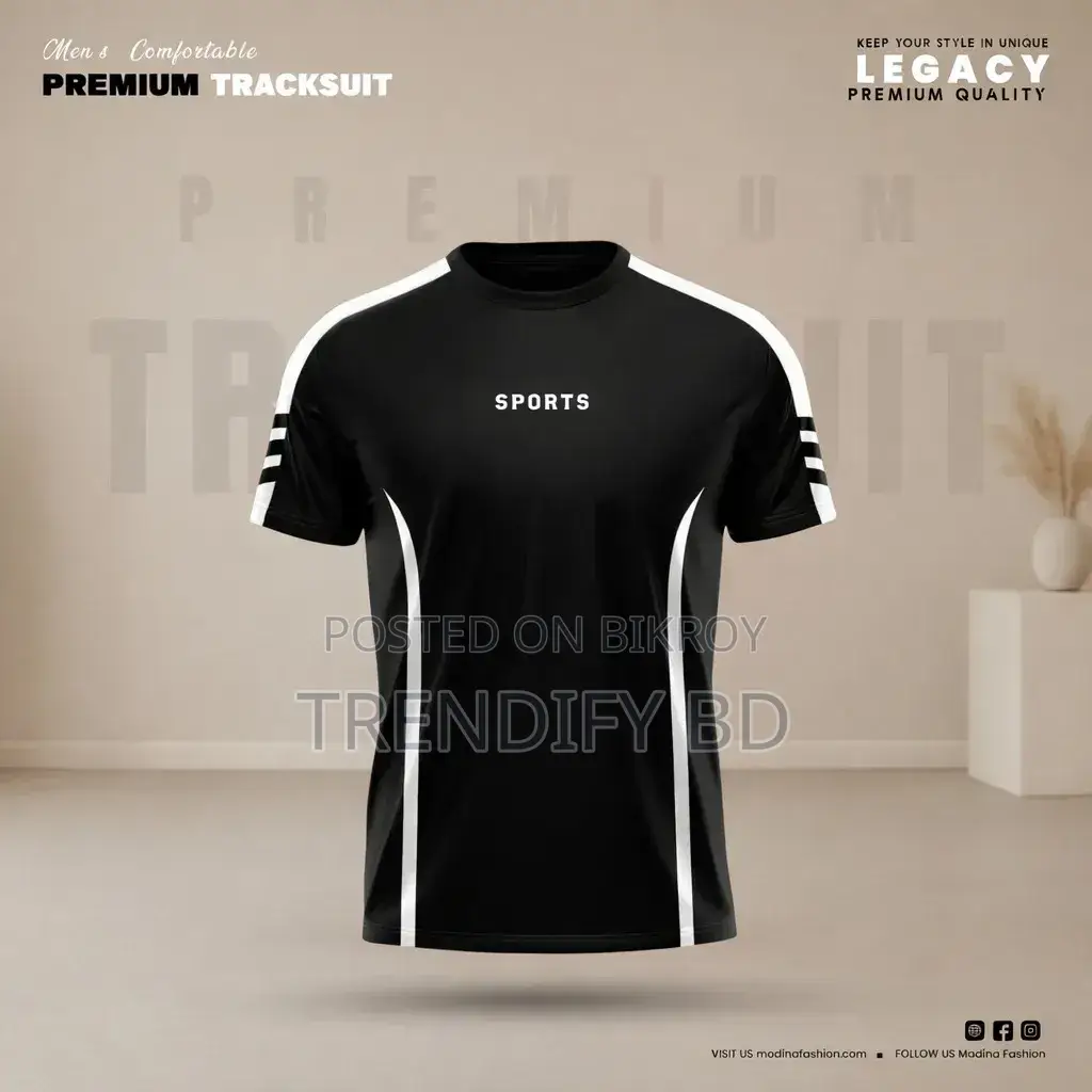 Stylish Half Sleeve Sports T-Shirt