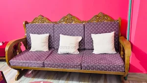 Teak wood sofa set and bed