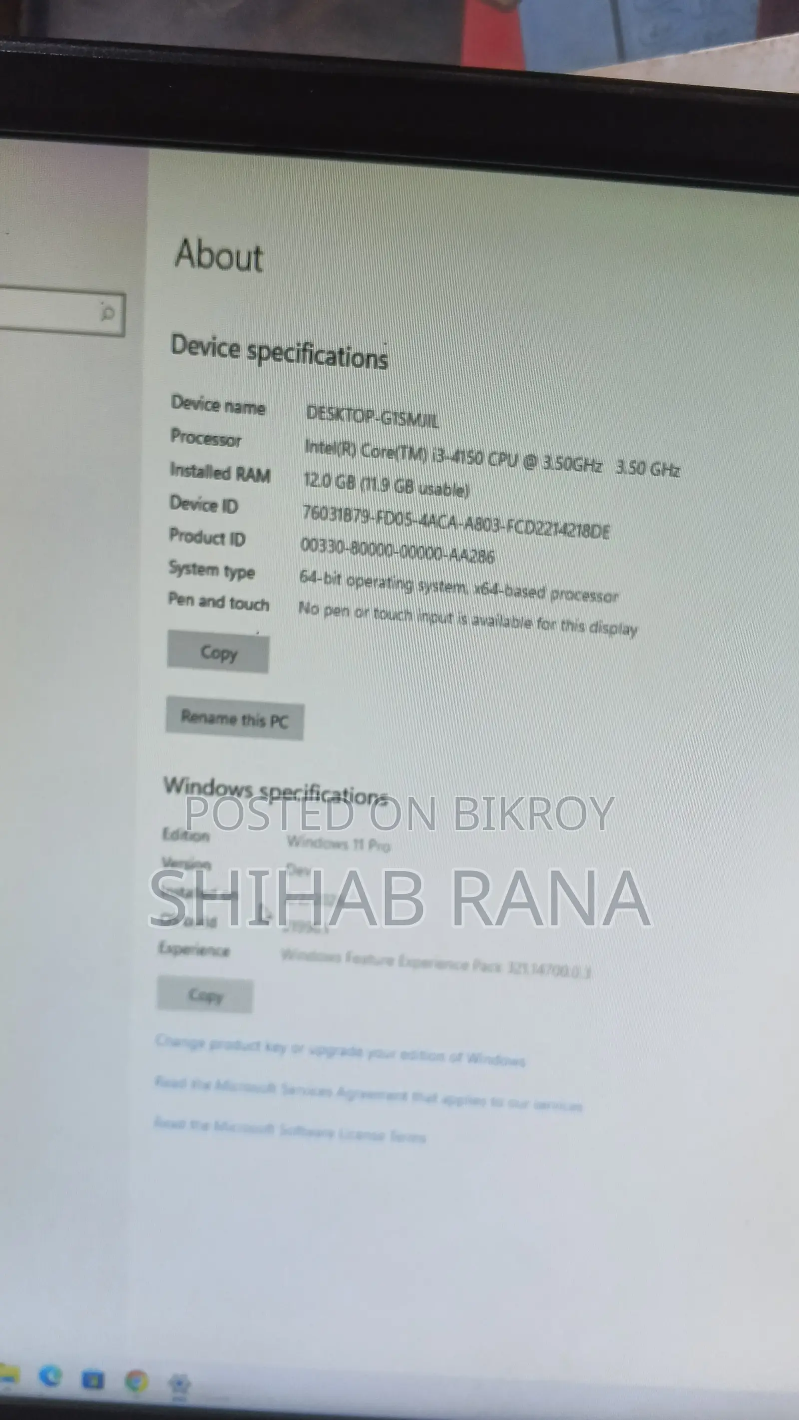 Desktop Computer 12GB Intel Core i3 SSD 128GB