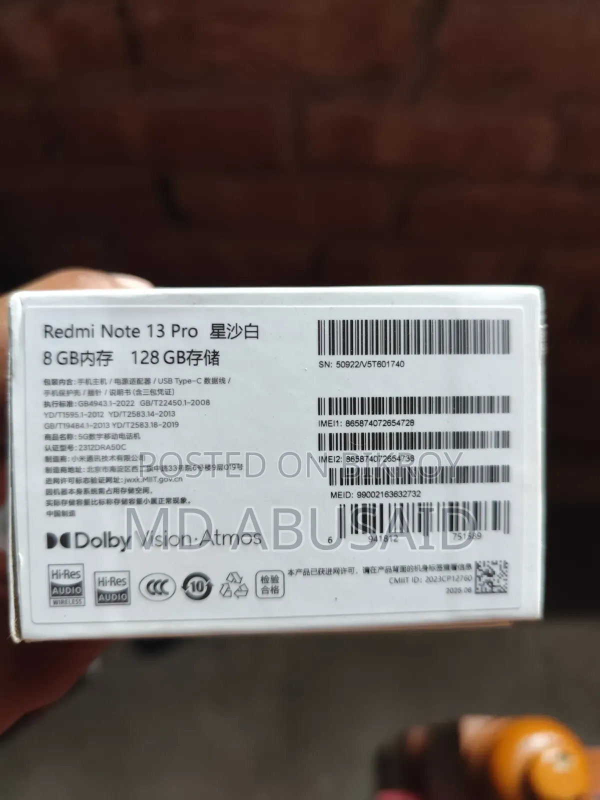 Xiaomi Redmi Note 13 Pro 5G 128 GB White