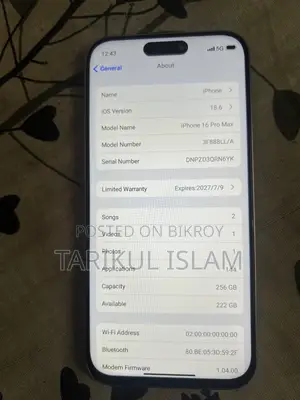 Apple iPhone 16 Pro Max 256 GB Silver