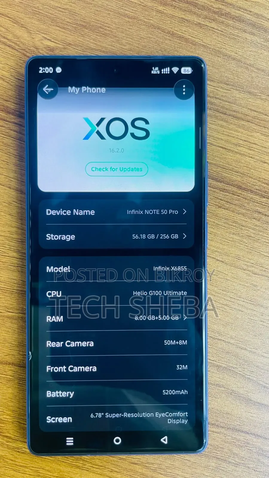 Infinix Note 50 Pro 256 GB Blue
