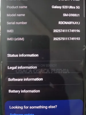 Samsung Galaxy S20 Ultra 5G 256 GB Blue