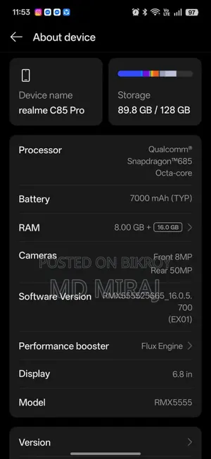 Realme C85 Pro 128 GB Black