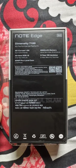 New Infinix Note Edge 256 GB Black