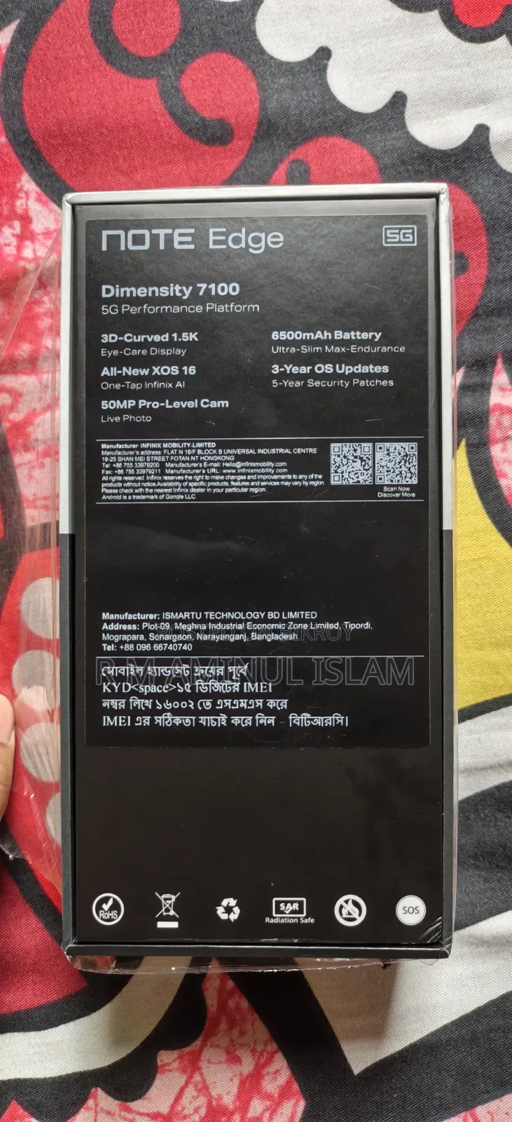 New Infinix Note Edge 256 GB Black
