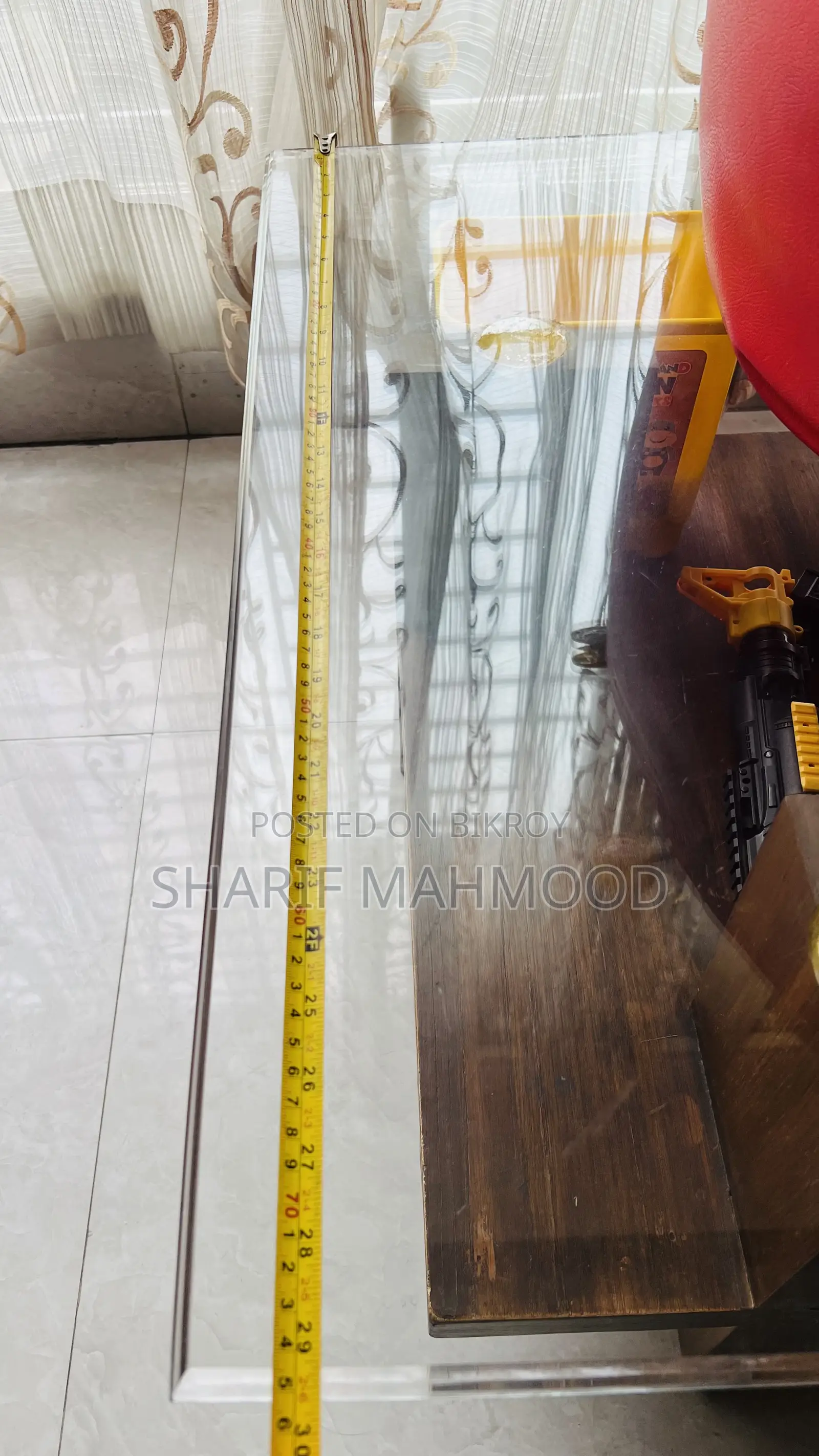 Glass Top Double Shelf Tea Table for Sale