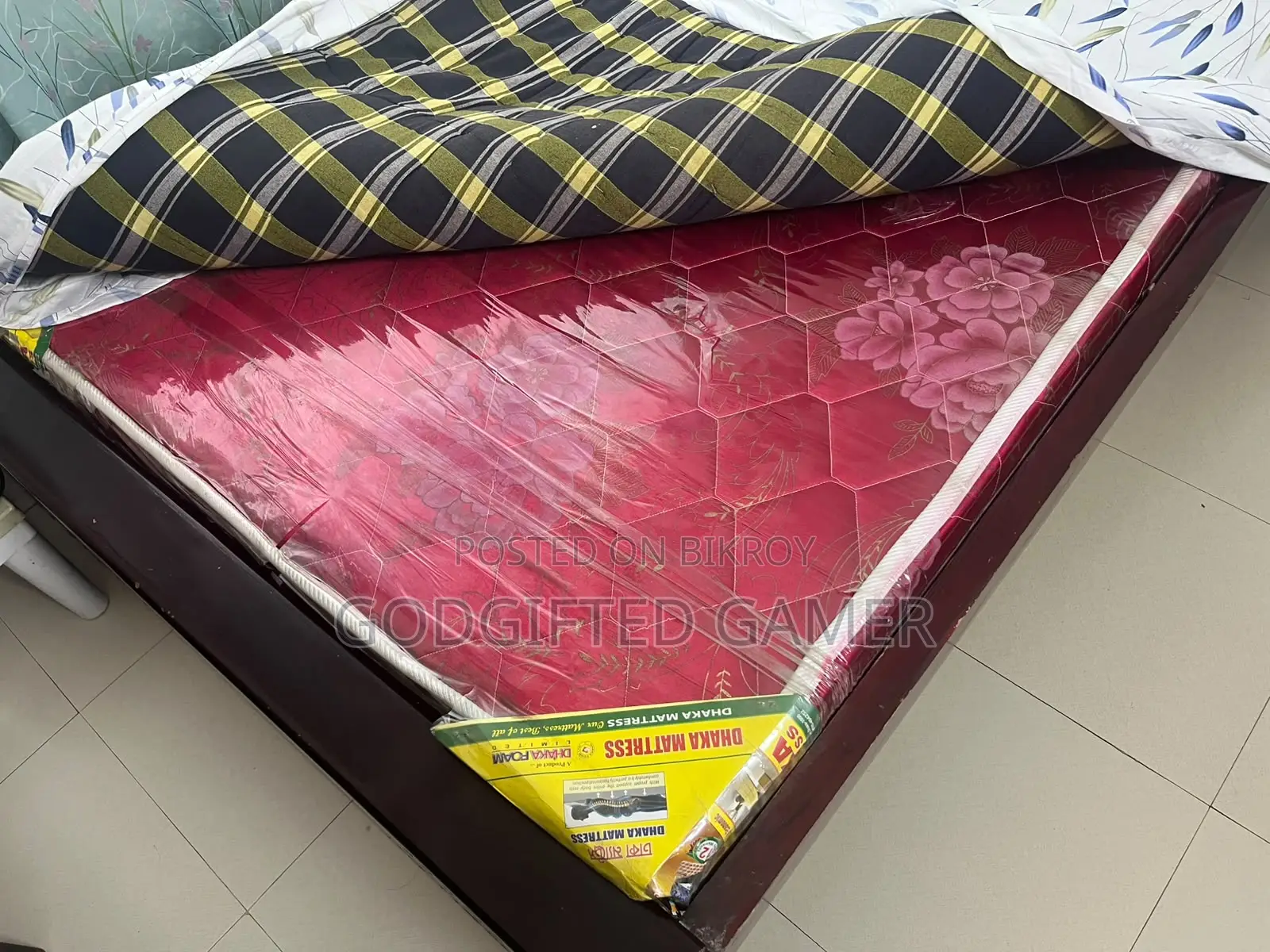 Bed and mattress to be sold together at a very low price.