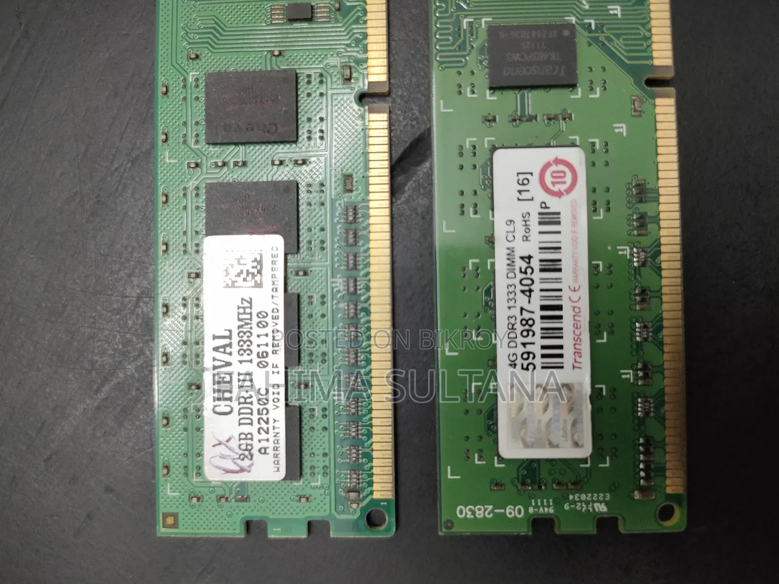 Ddr3 Desktop Ram for Sale – 6gb Combo (4gb + 2gb) | 1333mhz