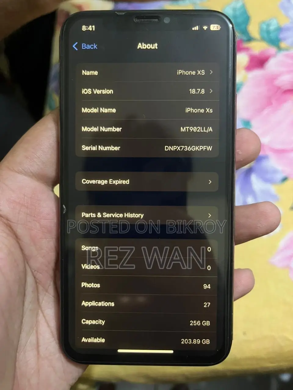 Apple iPhone XS 256 GB Rose Gold