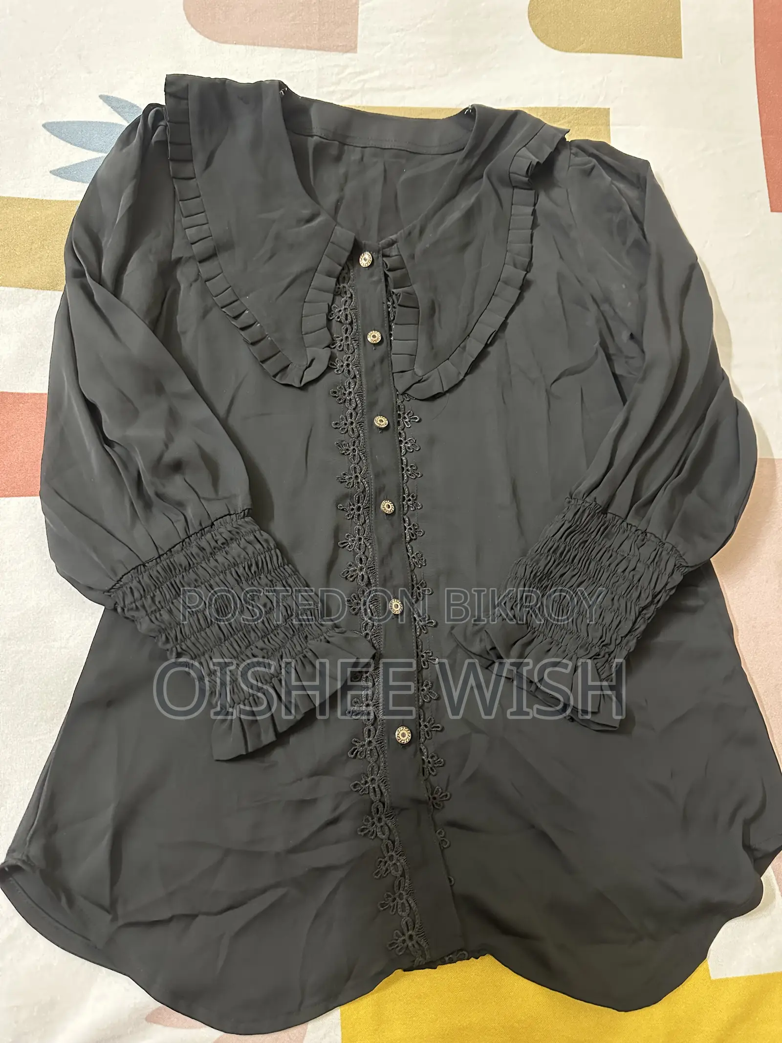 Vintage 1950 Silk Black Top
