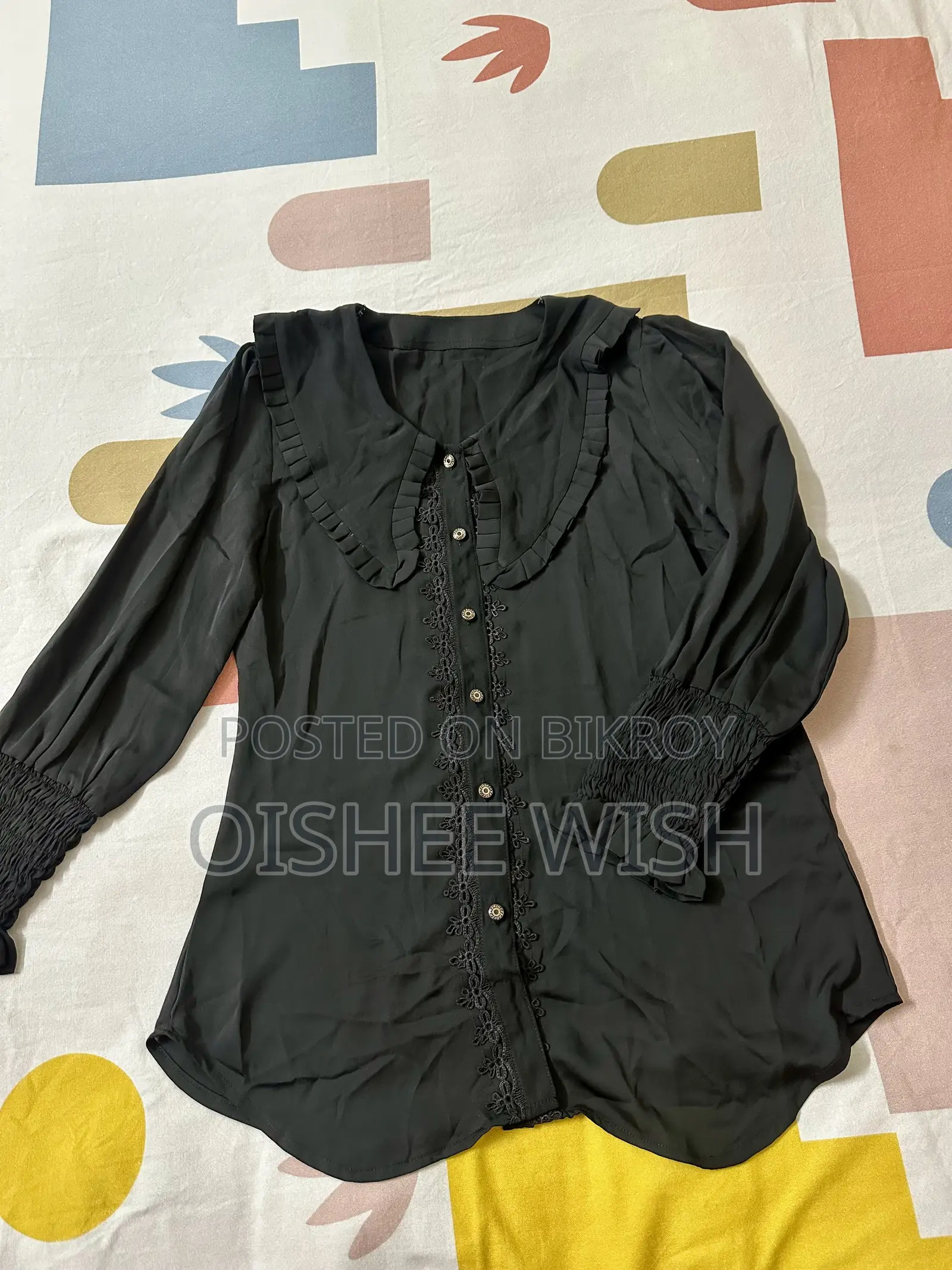 Vintage 1950 Silk Black Top