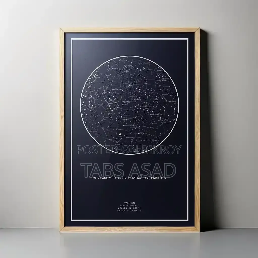 Customize Birthday Star Map Frame