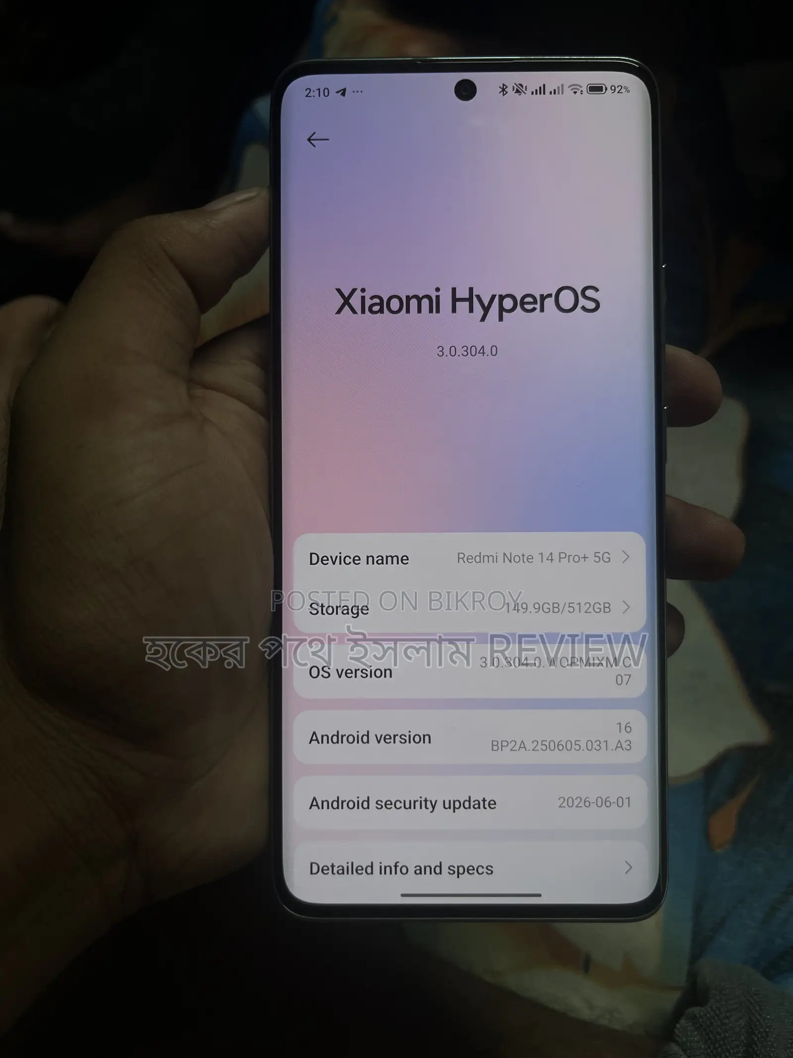 Xiaomi Redmi Note 14 Pro+ 5G 512 GB Blue