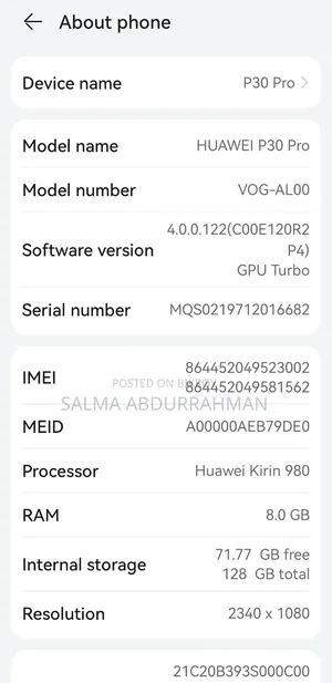 Huawei P30 Pro 128 GB Black