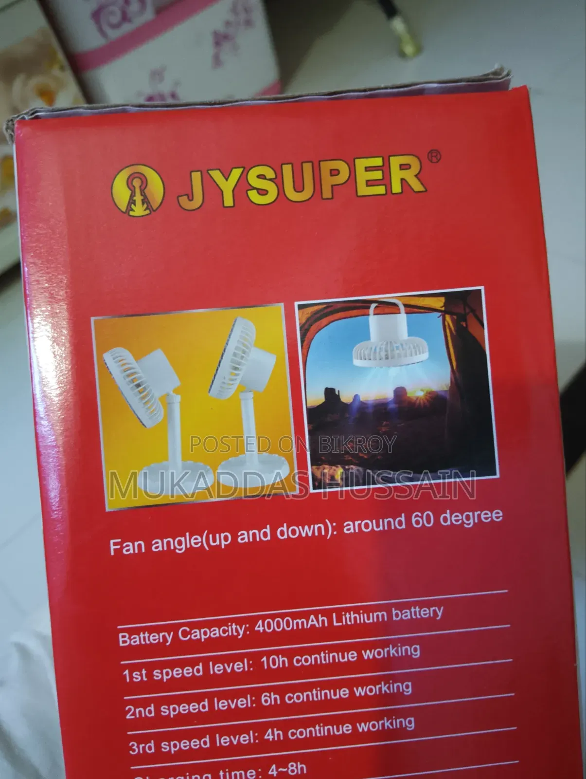 Brand new fan. Used only two-three times.