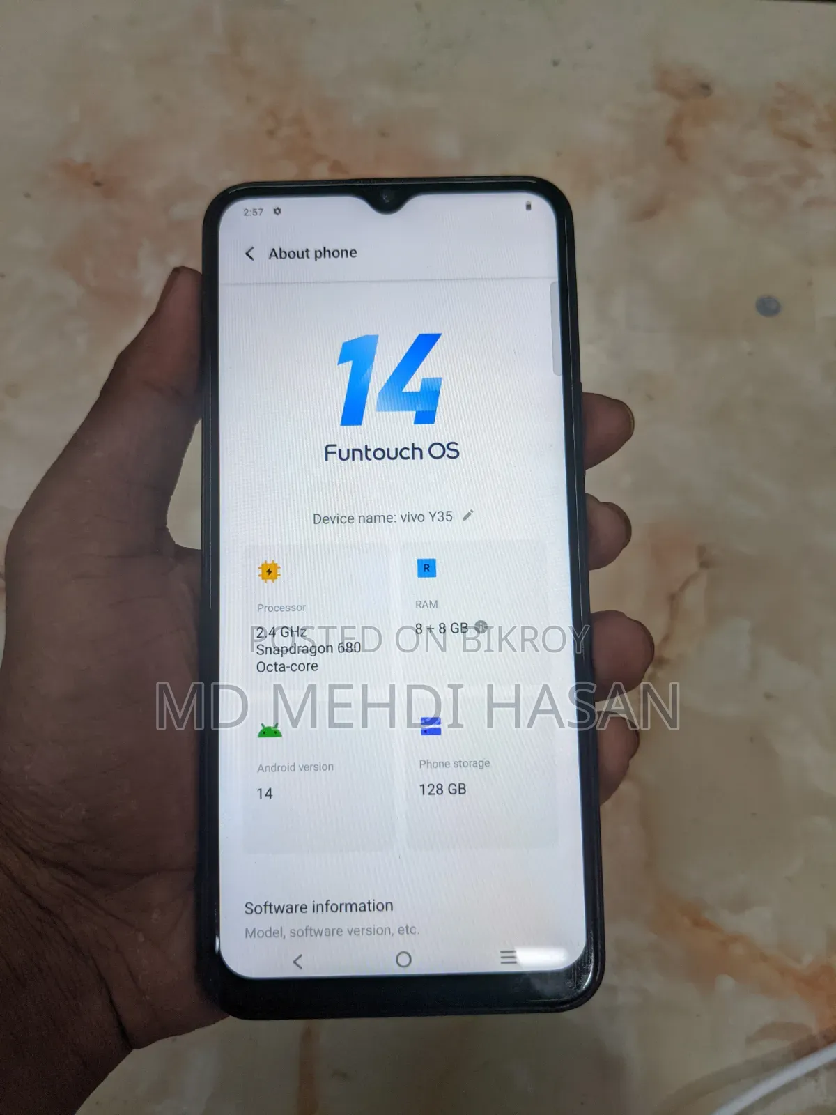 Vivo Y35 5G 128 GB Gray