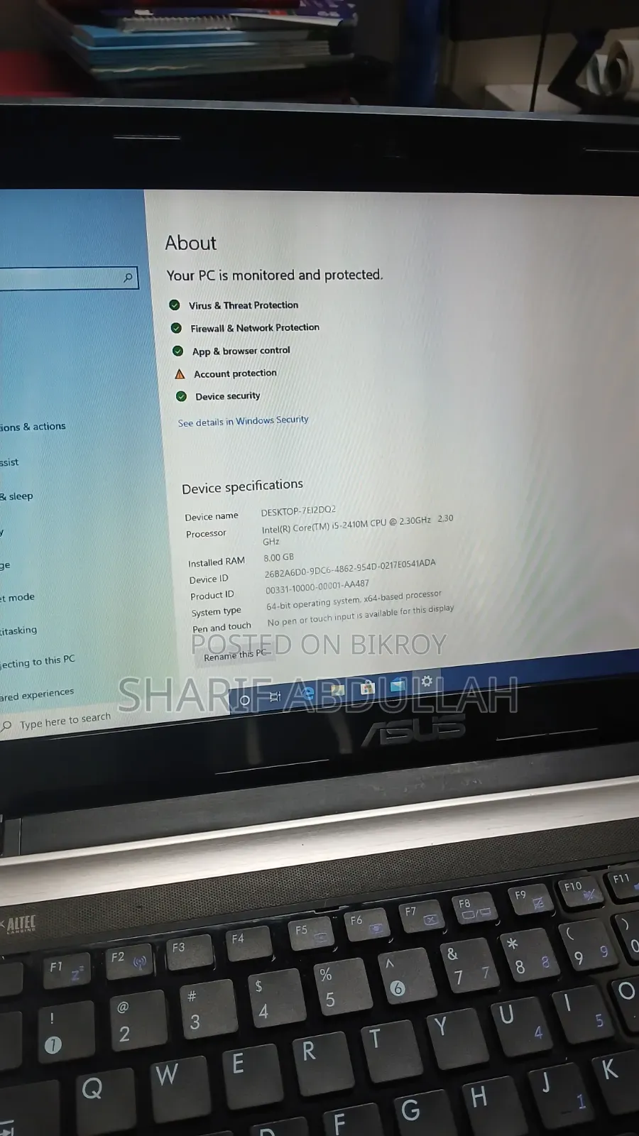 Laptop Asus K43E 8GB Intel Core I5 HDD 500GB