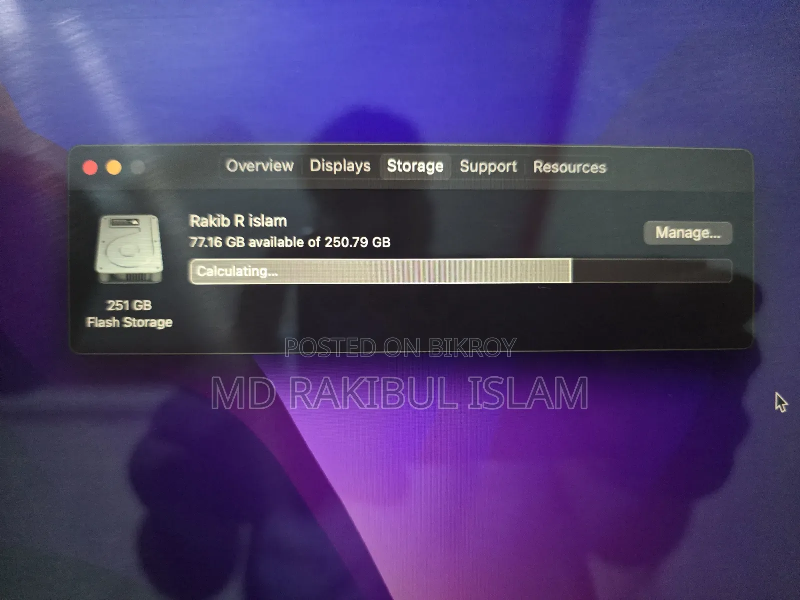 Laptop Apple MacBook Pro 2015 16GB Intel Core I7 SSD 256GB