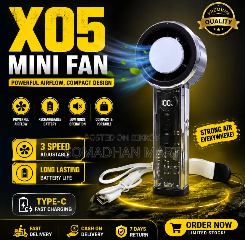 X05 হ্যান্ডহেল্ড মিনি ফ্যান
