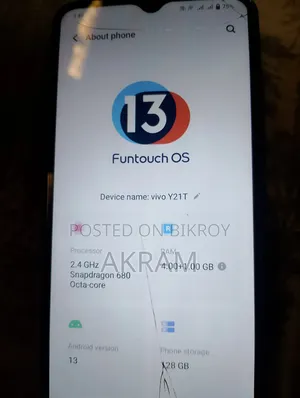 Vivo Y21 128 GB Black