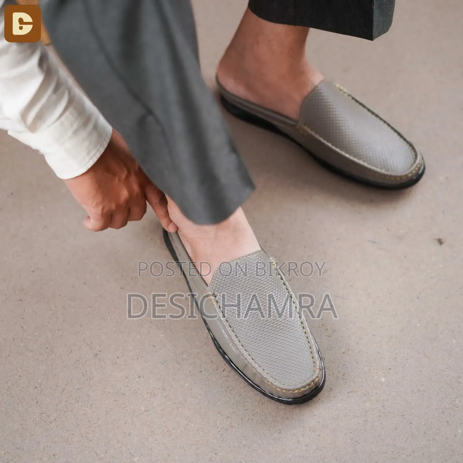 Dice Ash Half Loafer Size 35 - 46