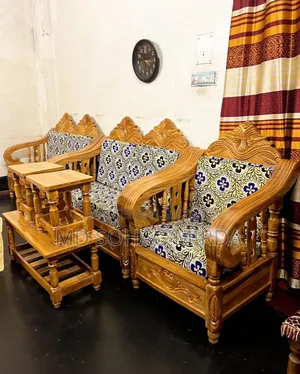 2/2/1 Teak Wood Sofa Set. Including foam covers. Urgent sale.