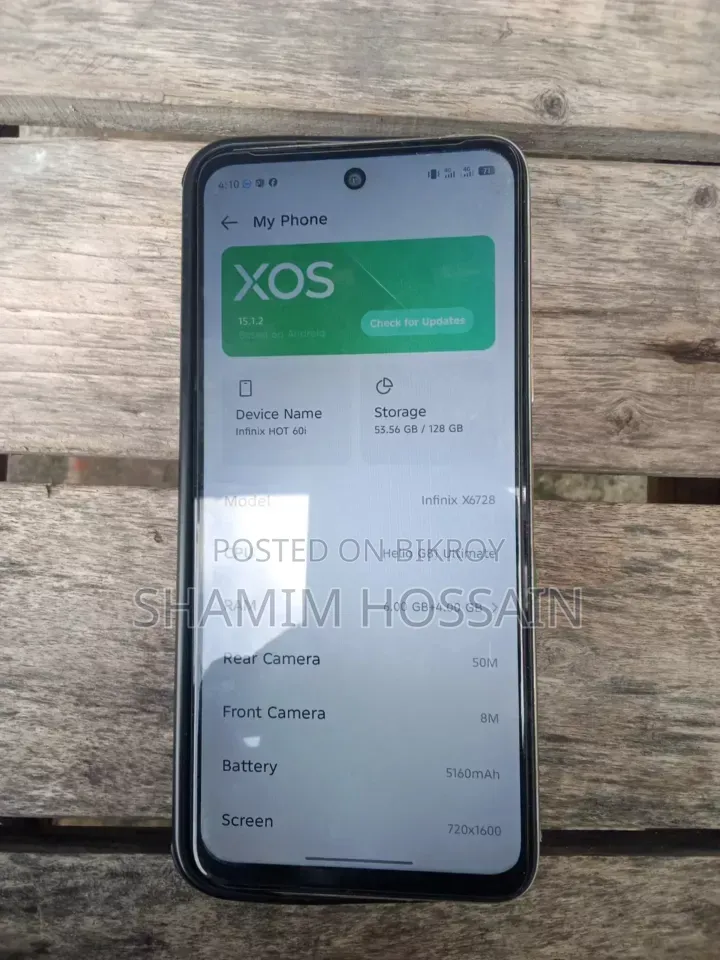 Infinix Hot 60i 128 GB White