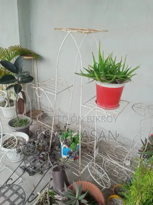 গাছের মেটাল স্ট্যান্ড সেট ইনডোর ও আউটডোর প্ল্যান্ট স্ট্যান্ড বাগান