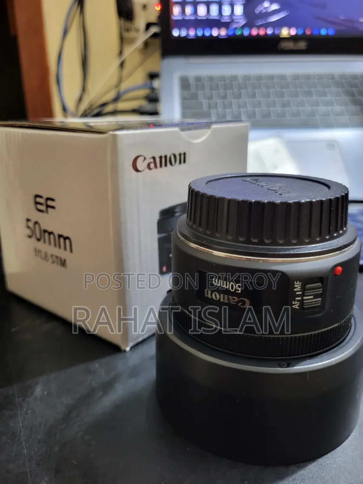 ক্যানন ইএফ ৫০মিমি এফ১.৮ বক্স এবং রিসিট সহ
