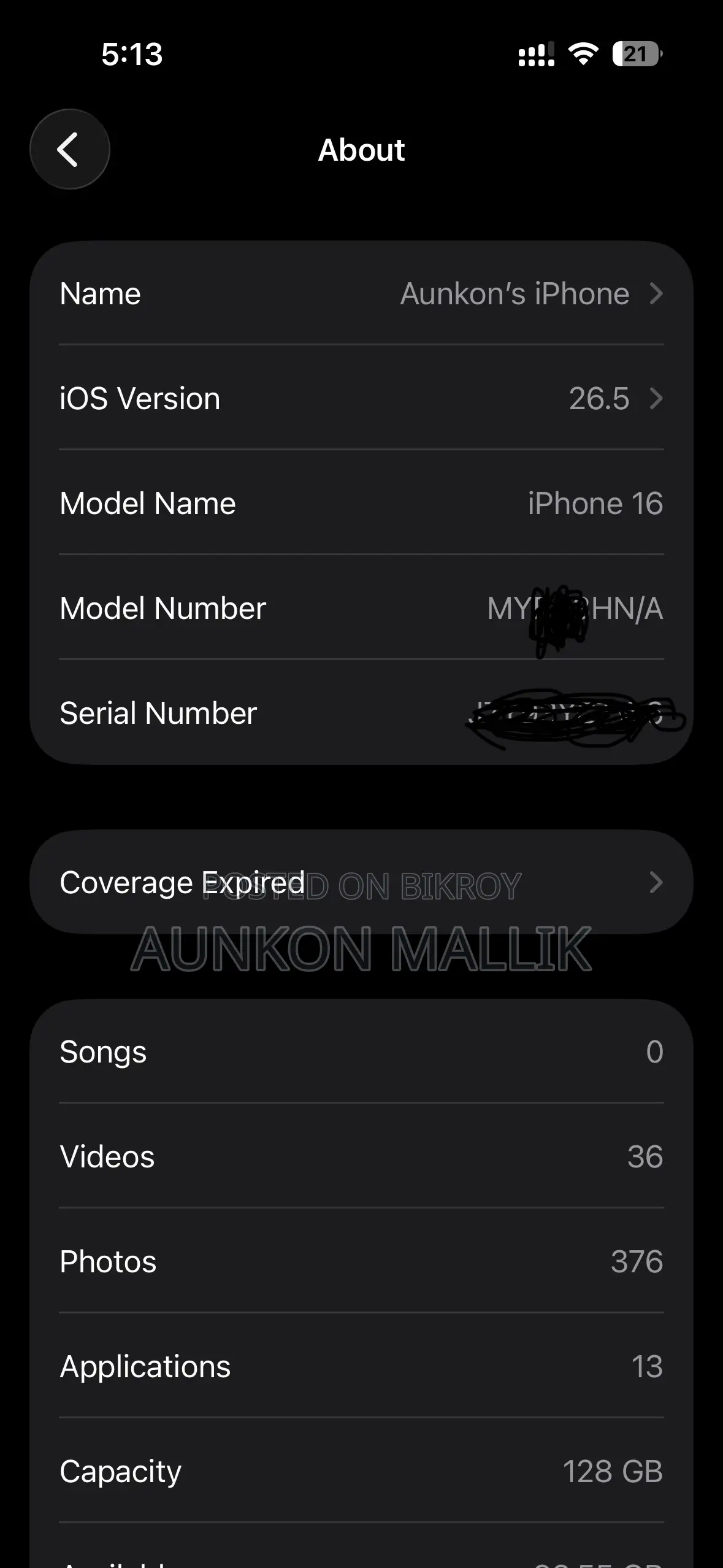 Apple iPhone 16 128 GB Blue