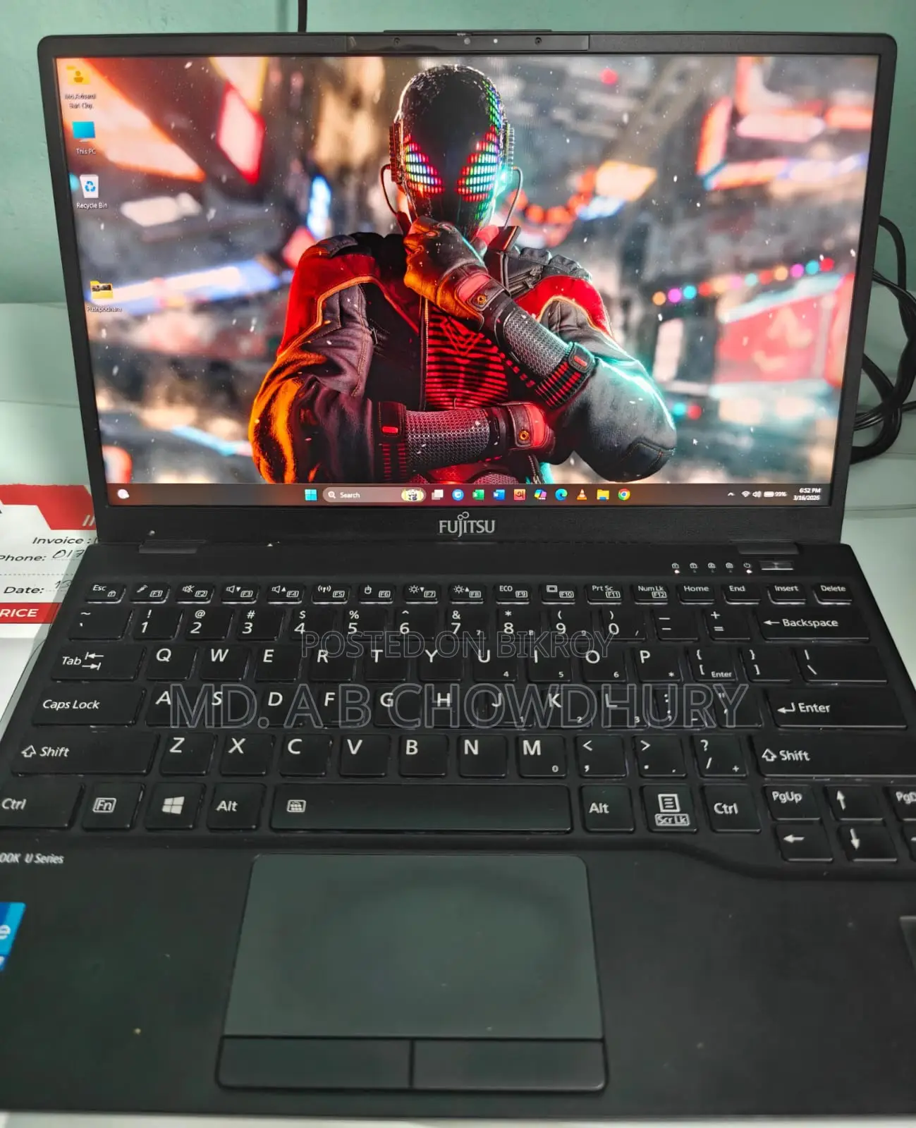 Laptop Fujitsu Lifebook A1120 8GB Intel Core I5 SSD 256GB