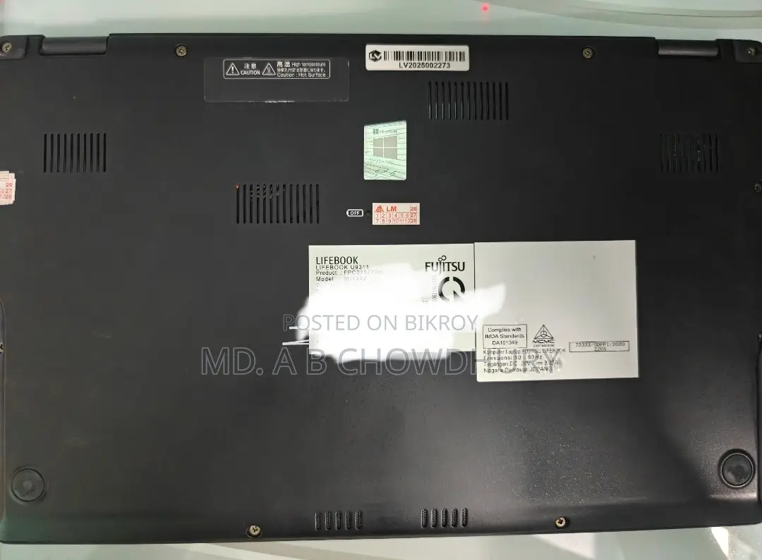 Laptop Fujitsu Lifebook A1120 8GB Intel Core I5 SSD 256GB