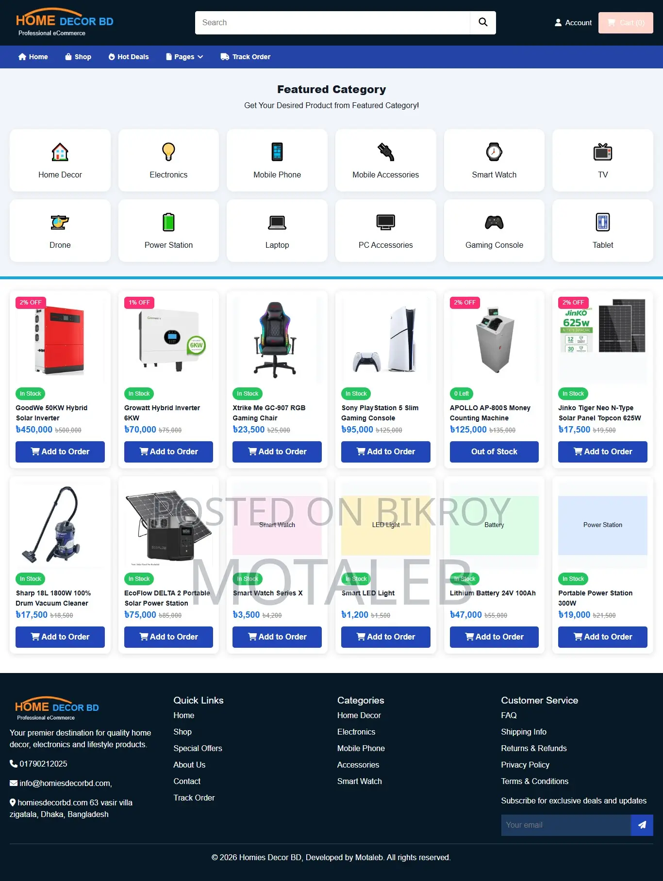 Professional Ecommerce Website