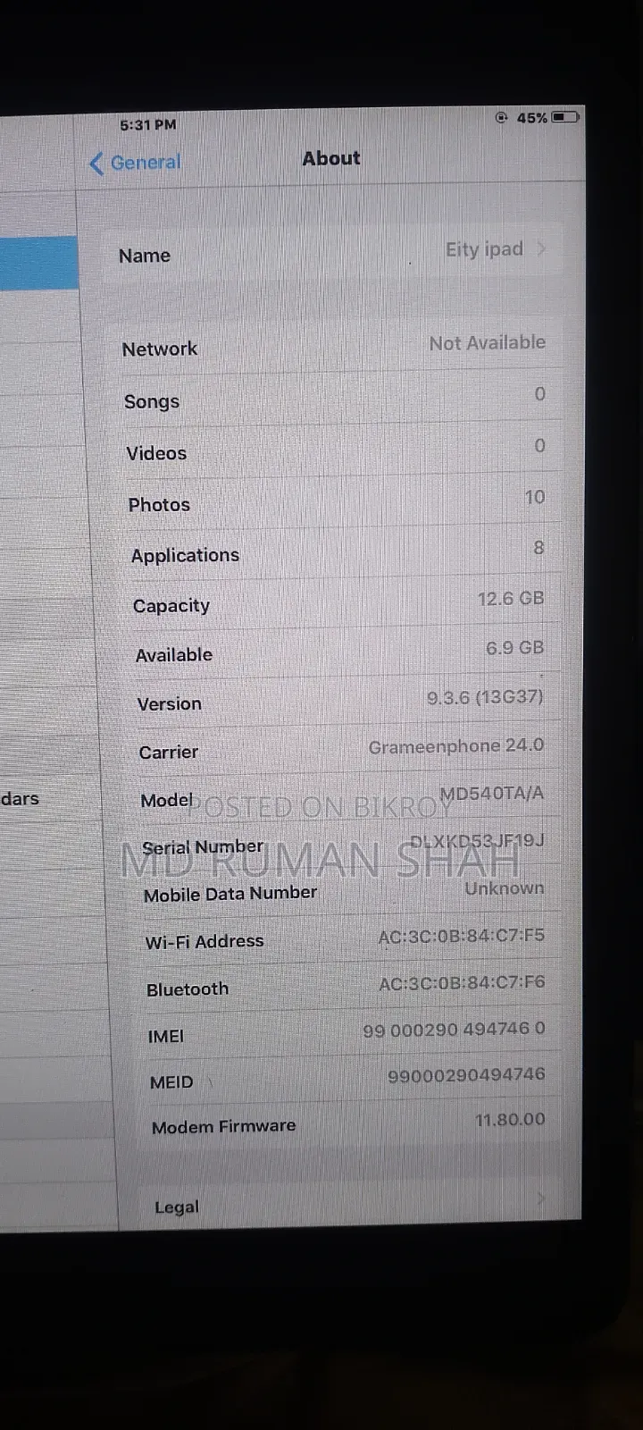 New Apple iPad Mini 1 16 GB Blue