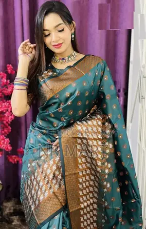ট্রেন্ডি ইন্ডিয়ান ইন্সপায়ার্ড Soft Silk Katan Sharee