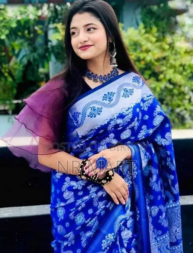 Trendy Indian Inspired Soft Silk Katan Sharee