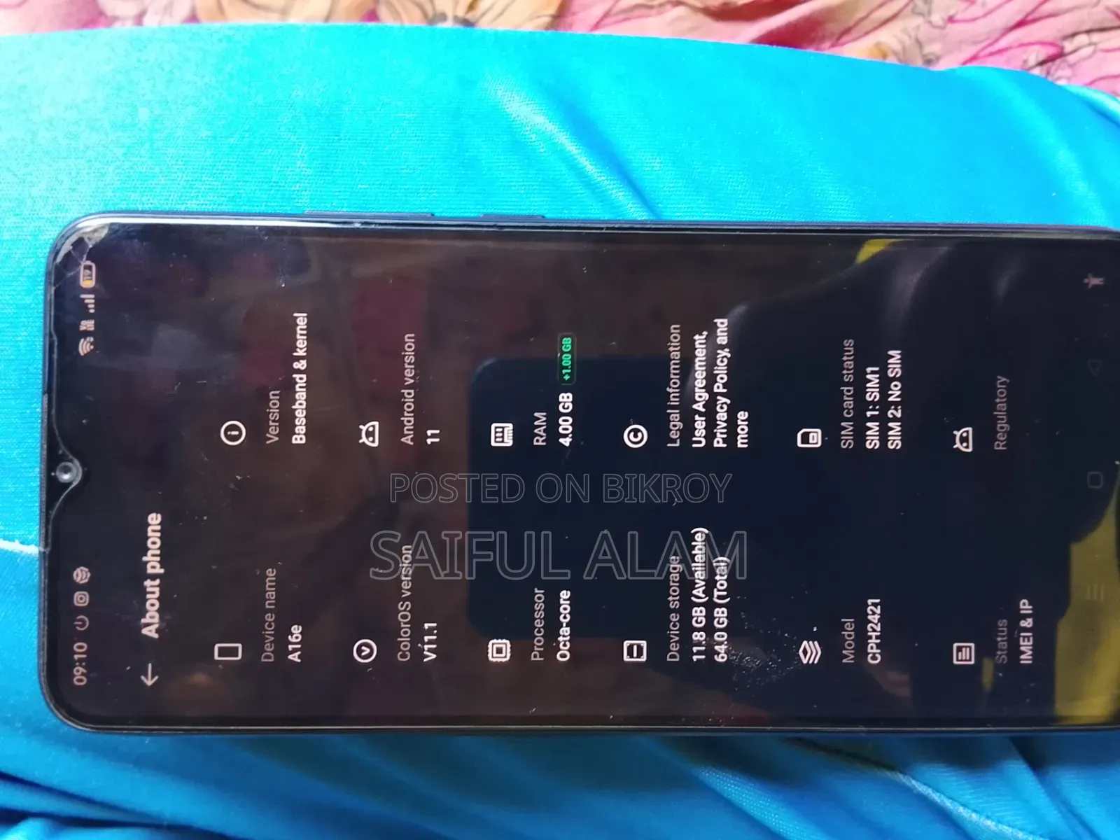 Oppo A16K 64 GB Black