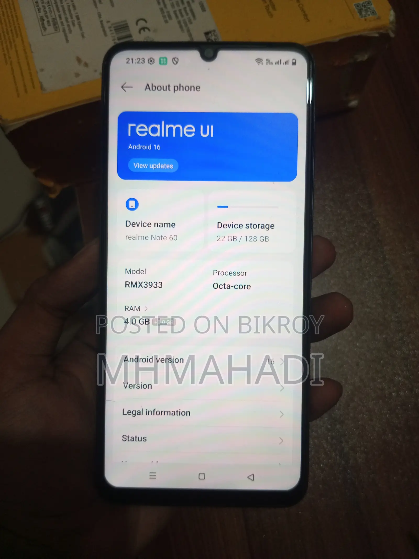 Realme Note 60 128 GB Black