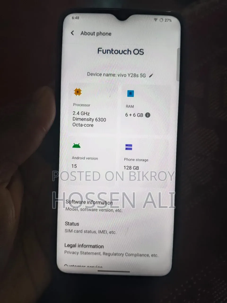 Vivo Y28s 128 GB Gray