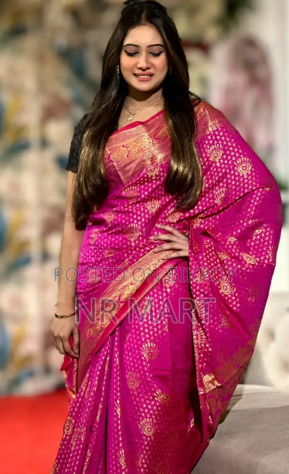 সিল্ক কাতান বেনারসি শাড়ি