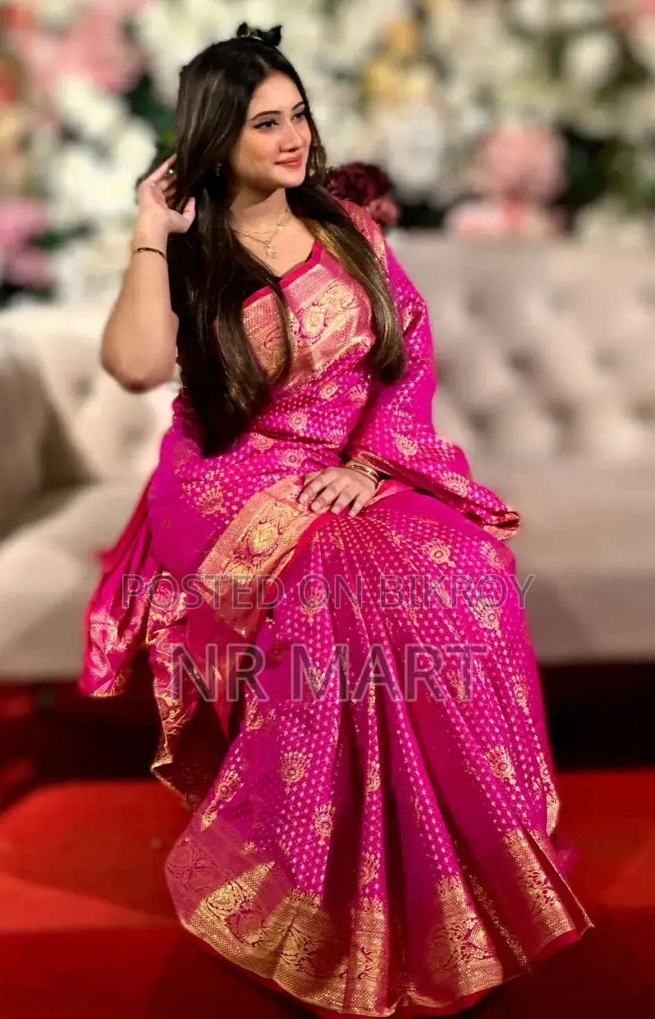 সিল্ক কাতান বেনারসি শাড়ি