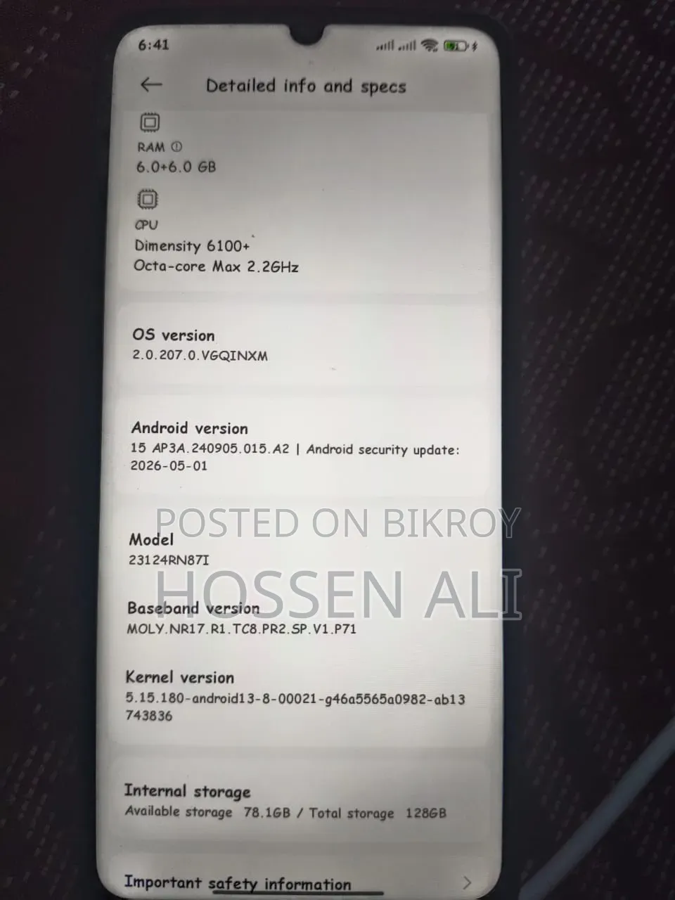 Xiaomi Redmi 13C 128 GB Gray
